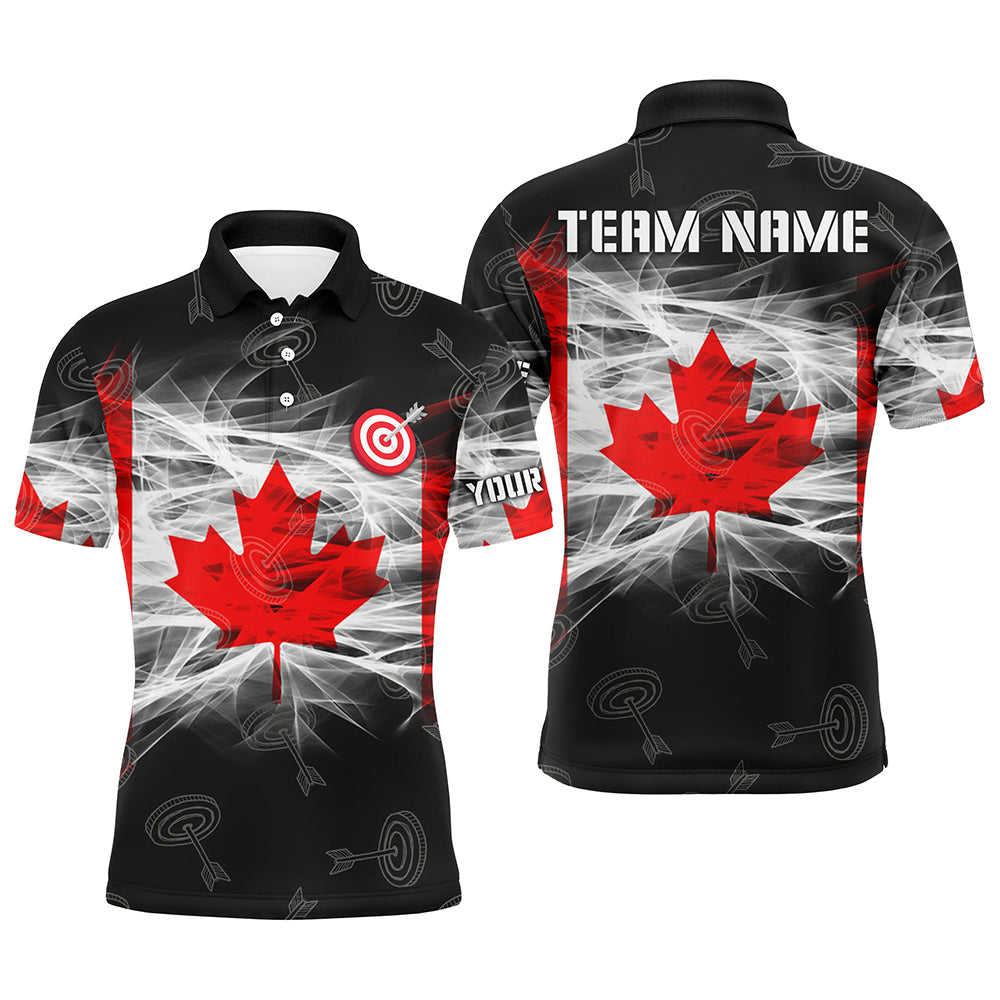 Personalized Archery Canada Flag Polo Shirts For Men Custom Canadian Archery Shirts For Patriot TDM0710