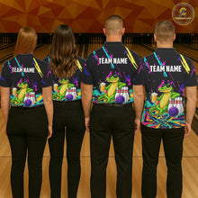 Load image into Gallery viewer, Colorful Bowling Jersey Funny Alligator Bowling Polo &amp; 1/4 Zip For Women Custom Bowling Team Shirts TDM6491