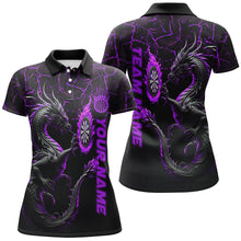 Load image into Gallery viewer, Personalized Purple Big Dragon 3D Printed Darts Shirts For Women Custom Team League Darts Jerseys TDM2207