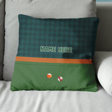 Load image into Gallery viewer, Personalized Billiard Pool Game Pillow, Billiard Room Decorative Pillow TDM0909