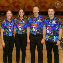 Load image into Gallery viewer, Funny Colorful Graffiti Pattern Bowling Shirts For Men Custom Bowling Team Jersey Polo &amp; 1/4 Zip TDM6528