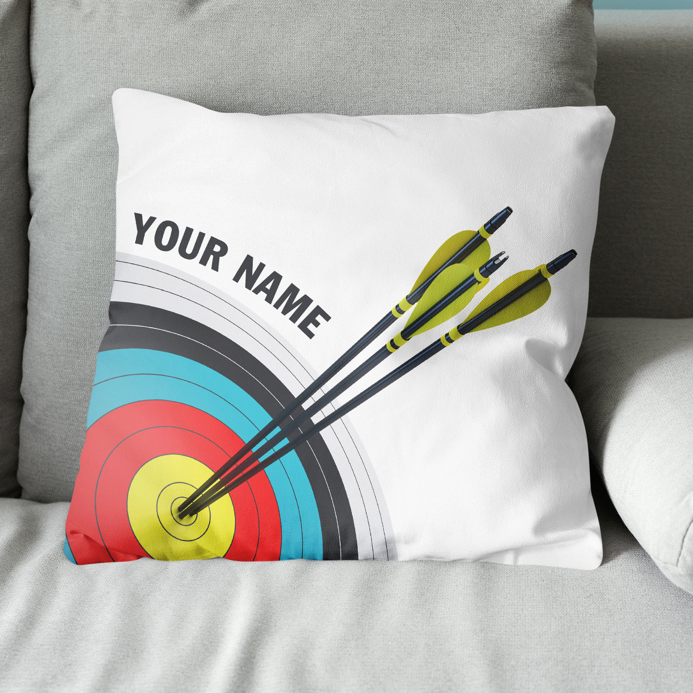 Personalized Archery 3d Target Pillow Best Custom Throw Pillows Gifts TDM0746
