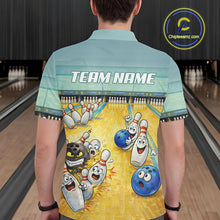 Load image into Gallery viewer, Funny Strike Bowling Polo &amp; Quarter Zip For Men Custom Bowling Team Jersey, Bowling Outfit TDM6168