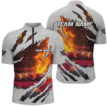 Load image into Gallery viewer, Personalized Billiard Balls Fire Flame 3D Printed Men Billiard Shirts, Billiard Apparel Clothing TDM1898
