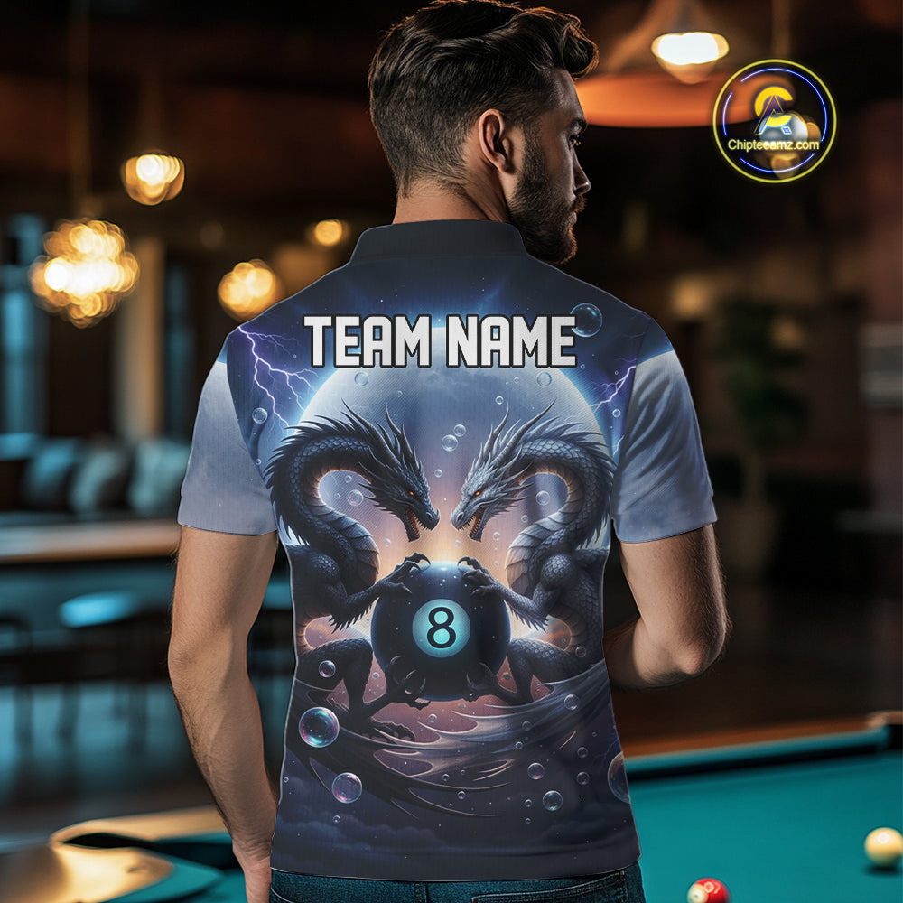 Personalized Dragon Darts Shirt For Men Custom Dragon Darts League Team Jersey Polo & 1/4 Zip TDM4876