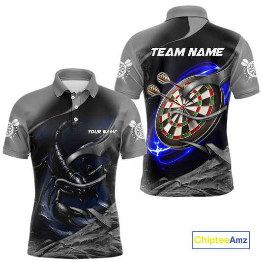 Personalized Funny Scorpion Darts Shirt For Men Custom Darts Team Shirt Jersey Polo & 1/4 Zip TDM4886