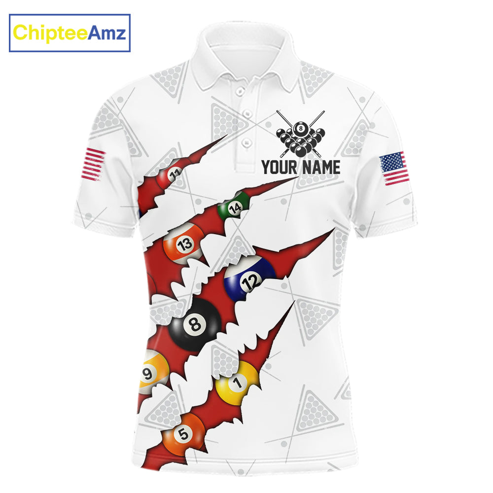 Personalized Scratch 8 Ball Billiard Shirt For Men Custom Pool Jersey, Billiard Team Shirt |Red TDM5989
