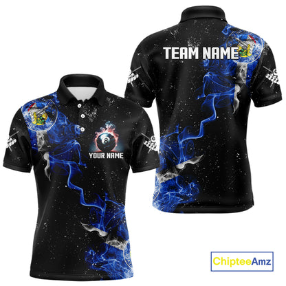 Personalized Grunge Las Vegas Flag Smoke Billiard Shirt For Men Custom 8 Ball Pool Team Jerseys TDM4288