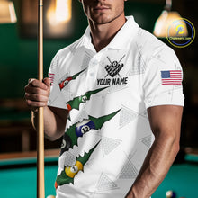 Load image into Gallery viewer, Personalized Scratch 8 Ball Billiard Shirt For Men Custom Pool Jersey, Billiard Team Shirt |Green TDM5869