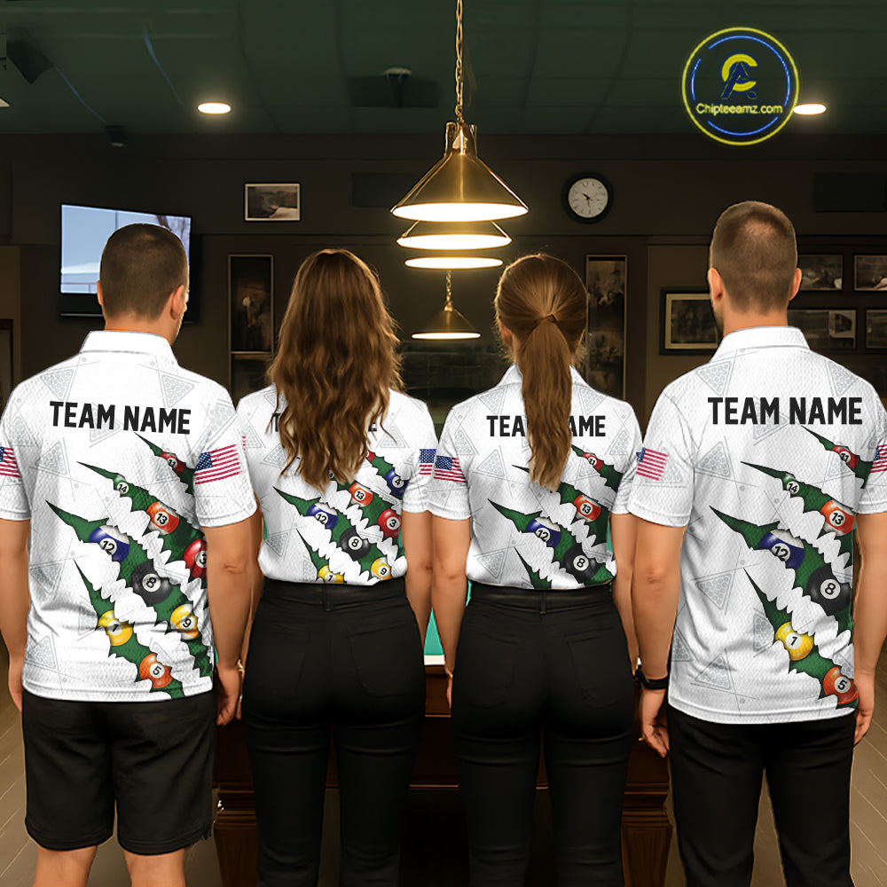 Personalized Scratch 8 Ball Billiard Shirt For Women Custom Pool Jersey, Billiard Team Shirt |Green TDM5869