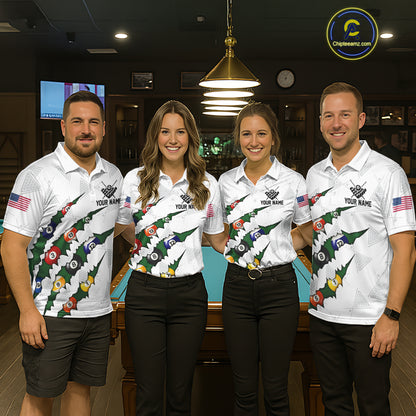 Personalized Scratch 8 Ball Billiard Shirt For Women Custom Pool Jersey, Billiard Team Shirt |Green TDM5869