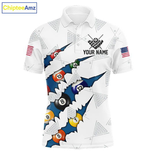 Personalized Scratch 8 Ball Billiard Shirt For Men Custom Pool Jersey, Billiard Team Shirt |Blue TDM5870