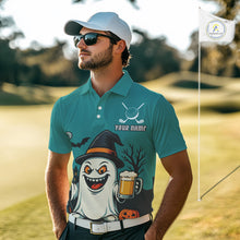 Load image into Gallery viewer, Funny Ghostly Beer Halloween Golf Polo Shirt For Men Custom Halloween Ladies Golf Outfit TDM4944