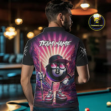 Load image into Gallery viewer, Funny 8 Ball Pool Neon Graffiti Billiard Shirt For Men Custom Billiard Jersey Team Polo &amp; 1/4 Zip TDM5443