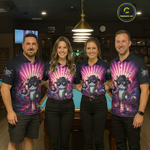 Load image into Gallery viewer, Funny Cat 8 Ball Billiard Shirt For Women Custom Neon Graffiti Billiard Jersey Team Polo &amp; 1/4 Zip TDM5444