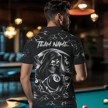 Load image into Gallery viewer, Black White Funny Grim Reaper 8 Ball Pool Men Billiard Shirts Custom Lightning Billiard Jerseys TDM3726