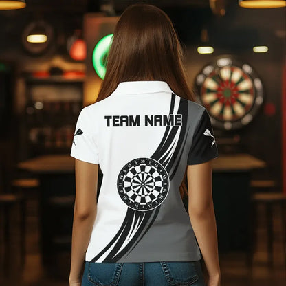 Personalized Crown Dart Shirt With Pocket Option For Women, Darts Team Jersey TDM3750