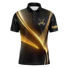 Load image into Gallery viewer, Yellow And Black Geometric Men Golf Shirt Short Sleeve Polo Shirts Custom Men Golf Tops Gifts TDM3260