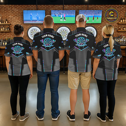 Personalized Holographic Darts Jersey Custom Darts Shirt For Men Team Polo & Quarter Zip Shirt TDM6126
