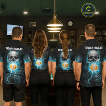 Load image into Gallery viewer, Turquoise Billiard 8 Ball &amp; 9 Ball Skull Pool Shirt For Women Custom Glass Break Billiard Team Jersey TDM5515