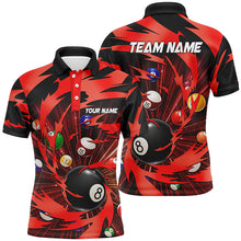 Load image into Gallery viewer, Personalized Multicolor Billiard Balls 3D Printed Shirts For Men, Best Billiard Team Jerseys TDM1655