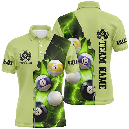 Custom Multicolor Billiard Balls Thunder Lightning Billiard Shirts For Player, Best Billiard Jerseys TDM1671