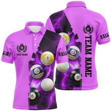 Load image into Gallery viewer, Custom Multicolor Billiard Balls Thunder Lightning Billiard Shirts For Player, Best Billiard Jerseys TDM1671