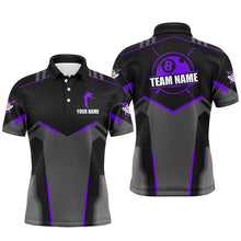 Load image into Gallery viewer, Billiard Jerseys For Men Custom Polo &amp; Quarter-Zip Billiard Shirts, Team Pooler Short Sleeve |Purple TDM2325