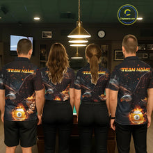 Load image into Gallery viewer, Personalized Fire 9 Ball Eagle Billiard Shirt For Women Custom Pool Team Jersey Polo &amp; 1/4 Zip TDM6408