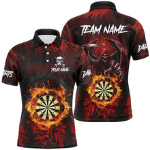 Load image into Gallery viewer, Personalized Red 3D Dart Board Fire Men Dart Shirts, Grim Reaper Dart Jerseys Dart Outfit TDM2871