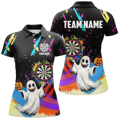 Colorful Dartboard Funny Ghostly Custom Halloween Darts Shirt For Women Halloween Darts Gifts TDM2655