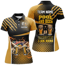 Load image into Gallery viewer, Pool And Beer That's Why I'm Here Custom Billiards Shirts For Women, Funny Drinking Billiard Jerseys TDM2426