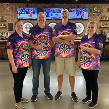 Load image into Gallery viewer, Colorful Thunder Lightning Tiger Darts Shirt For Women Custom Darts Jersey Team Polo &amp; 1/4 Zip TDM5686