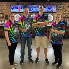 Load image into Gallery viewer, Funny Rainbow Colorful Glass Break Darts Shirt For Women Custom Darts Jersey Team Polo &amp; 1/4 Zip TDM5414