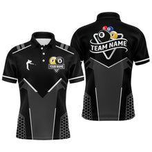 Load image into Gallery viewer, Personalized 8 Ball &amp; 9 Ball Pool Billiard Polo, 1/4 Zip For Men Custom Team Billiard Jersey |White TDM3547