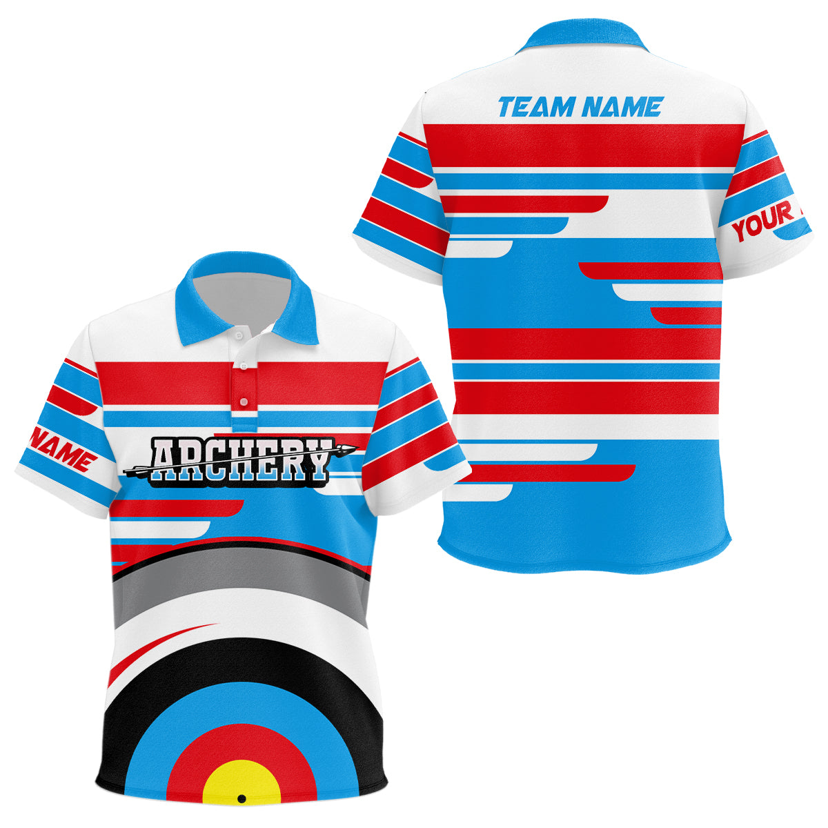 Personalized Archery 3d Targets Polo Shirts For Kid Custom Unique Archery Game Shirts For Team TDM0554
