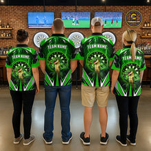 Load image into Gallery viewer, Green Funny Alligator Darts Shirt For Women Custom Lightning Darts Team Jersey Polo &amp; 1/4 Zip TDM5966