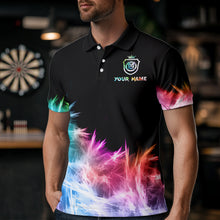 Load image into Gallery viewer, Icy Colorful Light Mens Darts Polo &amp; Quarter Zip Shirts Custom Dart Shirts For Team Darts Jerseys TDM3283