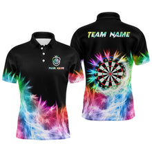 Load image into Gallery viewer, Icy Colorful Light Mens Darts Polo &amp; Quarter Zip Shirts Custom Dart Shirts For Team Darts Jerseys TDM3283