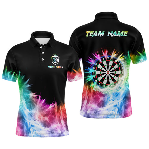 Icy Colorful Light Mens Darts Polo & Quarter Zip Shirts Custom Dart Shirts For Team Darts Jerseys TDM3283