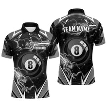Load image into Gallery viewer, 8 Ball Pool Billiard Jerseys For Men Custom Name Black Billiard Shirts Team League Pool Jerseys TDM1932