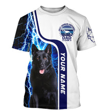 Load image into Gallery viewer, Black German Shepherd Dog Lightning Background Customized 3D Printed Over Shirts For Dog Owners TDM0055
