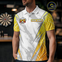 Load image into Gallery viewer, Darts And Beer That's Why I'm Here Custom Grunge Dart Shirt For Men, Drinking Darts Jerseys |White TDM4233
