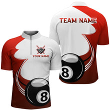 Load image into Gallery viewer, Personalized Billiard Tournament Sport Shirts, 8 Ball Pool Billiard Team Jersey For Men |Red TDM1778