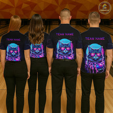 Load image into Gallery viewer, Funny Cat Retro Neon Bowling Shirt For Women Custom Bowling Team Jersey Polo &amp; Quarter Zip TDM5817