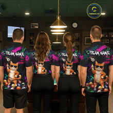 Load image into Gallery viewer, Custom Funny Cat Graffiti 8 Ball Pool Billiard Shirts For Men, Billiard Team Jersey Polo &amp; 1/4 Zip TDM6558
