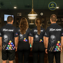 Load image into Gallery viewer, Personalized Grunge Skull Billiard Shirt For Women Custom Pool Team Jersey Polo &amp; 1/4 Zip TDM5920