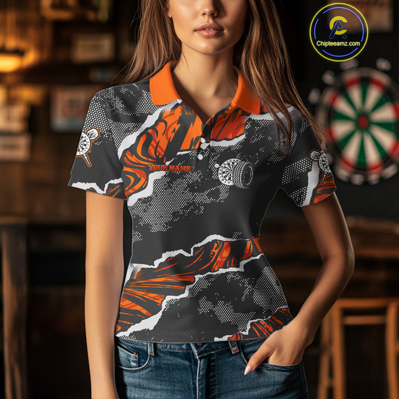Wheels Dartboard Custom Splashed Color Dart Shirts For Women, Dart Team Jerseys NYN0083