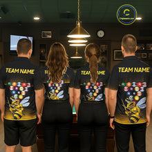 Load image into Gallery viewer, Yellow Hexagon Funny Bee 8 Ball Pool Billiard Jerseys For Men Custom Grunge Billiard Team Appeal NYN2989