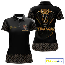 Load image into Gallery viewer, Dark Brown Cobra &amp; Dart Arrow Women's Darts Shirt - Custom Name For Darts Jersey NYN0443